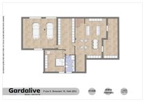 Villa a schiera di testa con giardino privato e garage doppio, in residence con piscina
